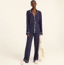 <p><strong>J.Crew</strong></p><p><strong>$98.00</strong></p><p><a href="https://go.redirectingat.com?id=74968X1596630&url=https%3A%2F%2Fwww.jcrew.com%2Fp%2FBA006&sref=https%3A%2F%2Fwww.harpersbazaar.com%2Ffashion%2Ftrends%2Fg37941485%2Fbest-pajamas-for-women%2F" rel="nofollow noopener" target="_blank" data-ylk="slk:Shop Now;elm:context_link;itc:0;sec:content-canvas" class="link ">Shop Now</a></p><p>J.Crew always nails a traditional pajama set, and this navy style is proof. </p>