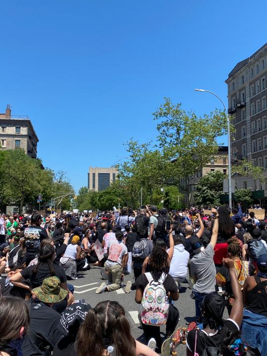 Protesters in New York City in May 2020.