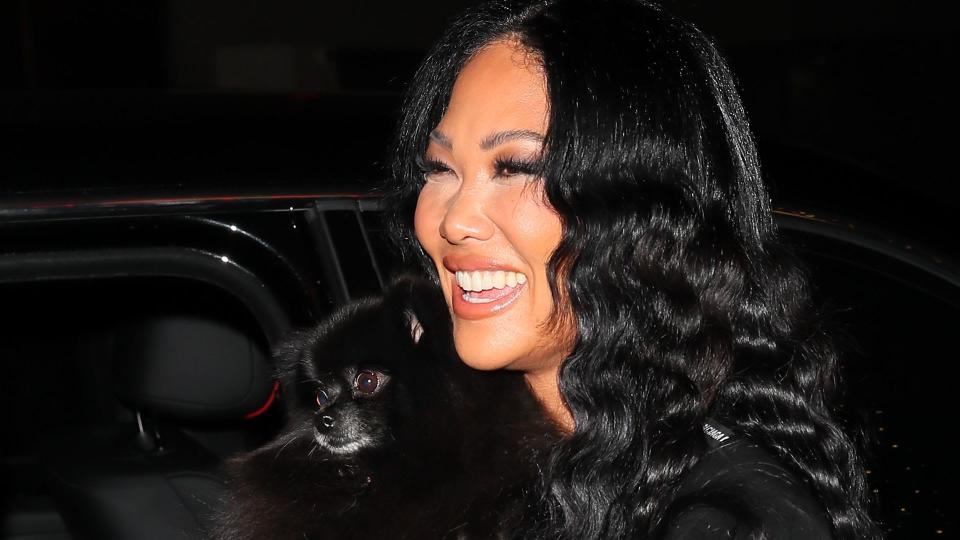 Kimora Lee Simmons with arguably the cutest guest in attendance 