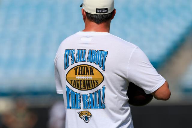 Jacksonville Jaguars It's All About The Ball Think Takeaways Tee