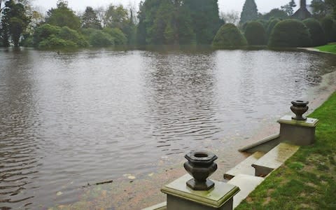 The flooded gardens of Gwydir Castle - Credit: Andrew Price / View Finder Pi