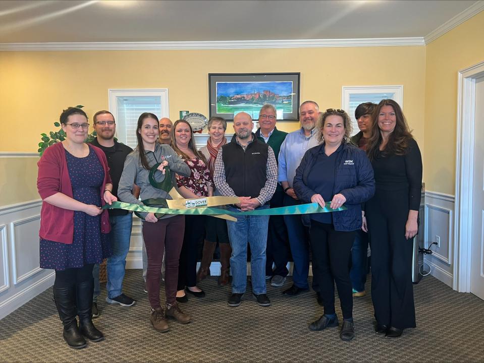 Greater Dover Chamber of Commerce staff, board members, and ambassadors, as well as Dover city officials, welcomed WIN Waste Innovations as a new member at a ribbon-cutting ceremony in March.