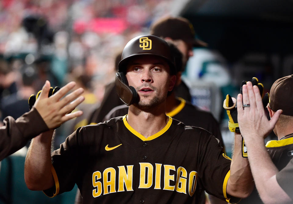 Adam Frazier with the Padres.