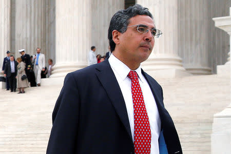 FILE PHOTO: Current U.S. Solicitor General Noel Francisco departs the U.S. Supreme Court in Washington, U.S. April 27, 2016. REUTERS/Jonathan Ernst/File Photo