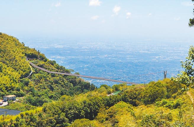 嘉義縣梅山鄉太平雲梯18日宣布今天起休園至5月28日。（張亦惠攝）