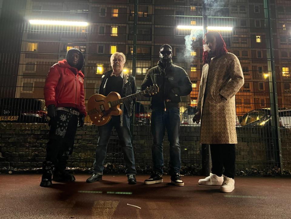 Avelino (right) with Ghetts, Glen Matlock and Backroad Gee (Press)