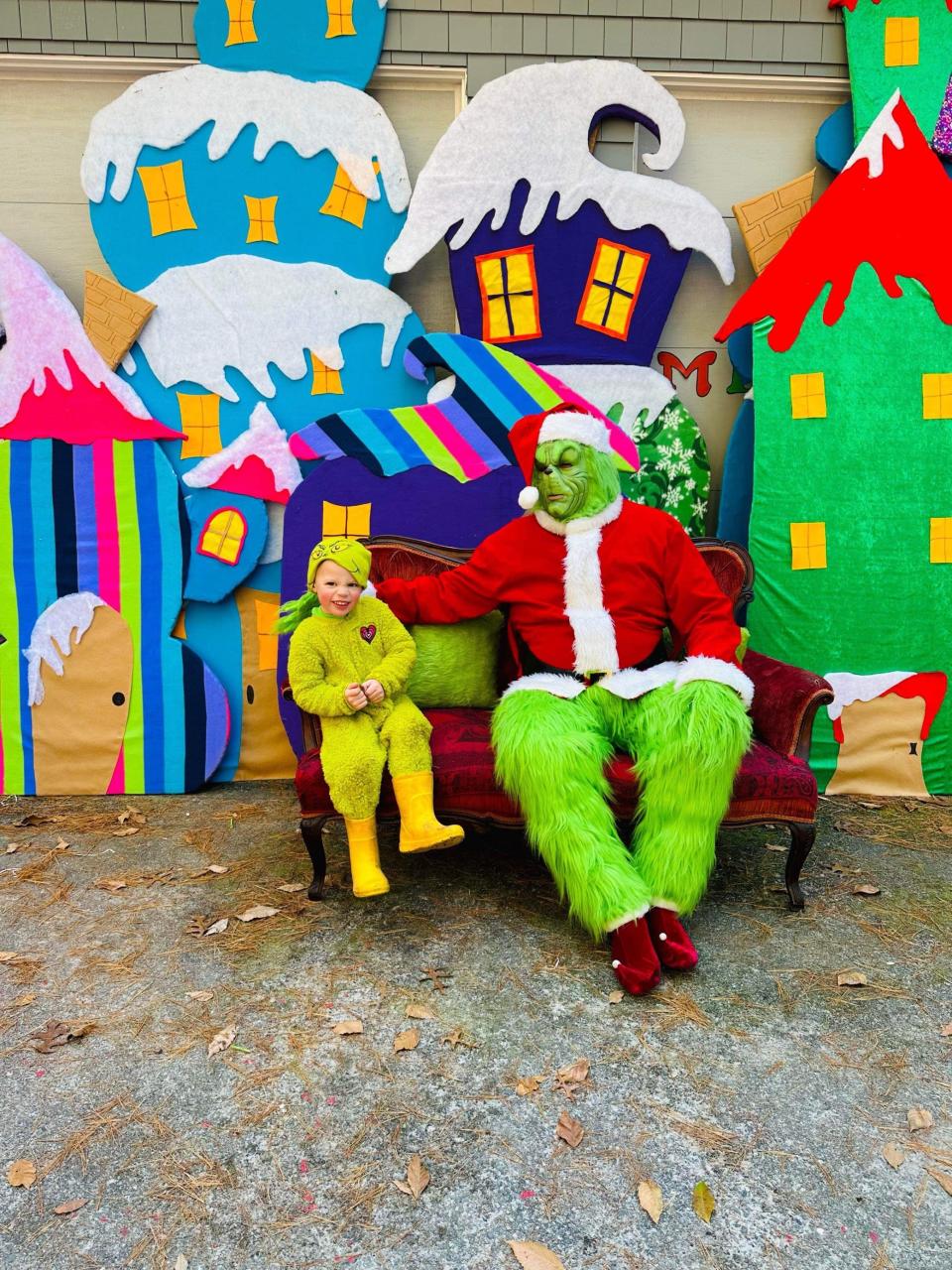 Ian Grigorio of Milton dressed up as the Grinch on Dec. 6, 2023. Grigorio started dressing up as the Grinch to help and friend and the idea just took off from there. People book Grigorio for parties and local events.