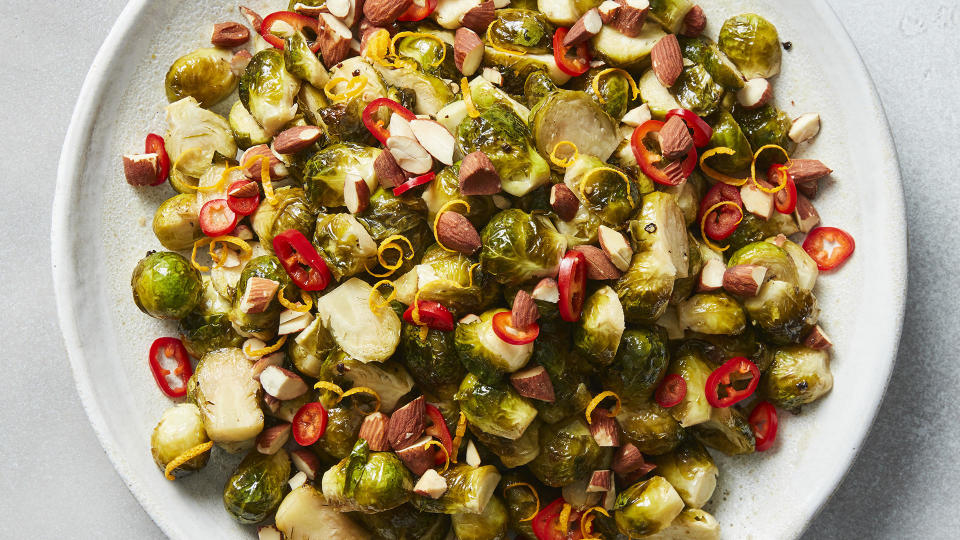 Tangy Brussels Sprouts. / Credit: Christopher Testani for The New York Times. Food Stylist: Barrett Washburne.