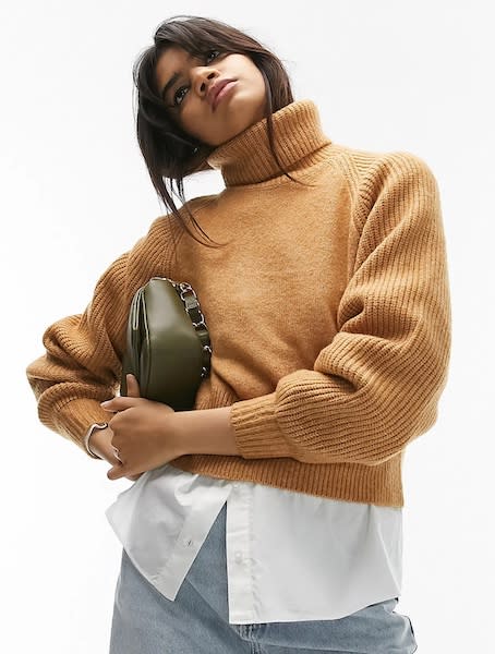 Fashion Look Featuring Caslon Turtleneck Sweaters and Sole