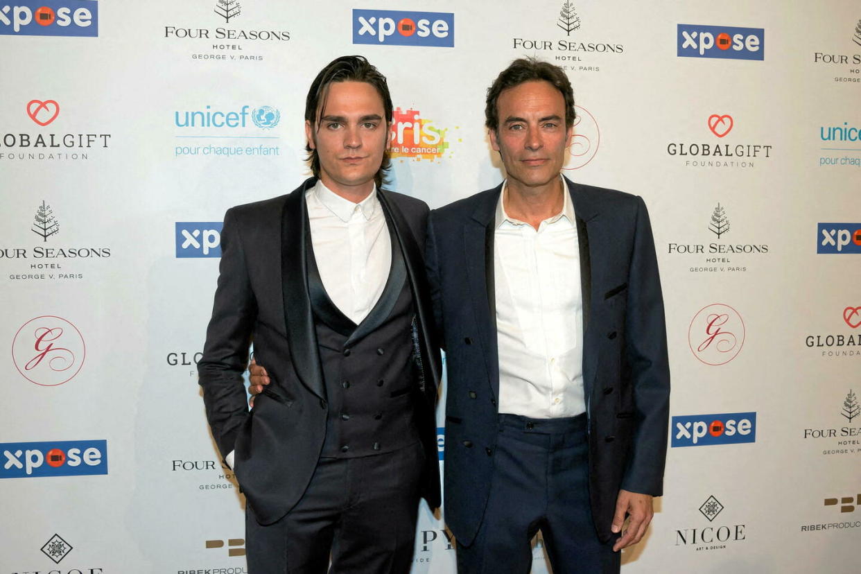 Anthony et Alain-Fabien Delon, le 3 juin 2019 à Paris.  - Credit:Genin Nicolas / Genin Nicolas/ABACA