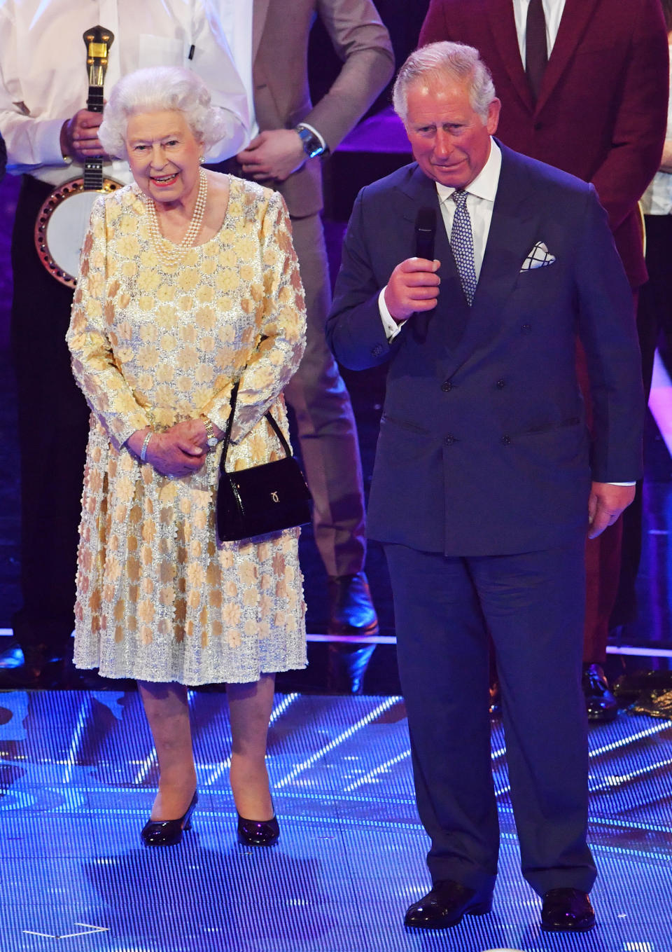 Con la reina Isabel II