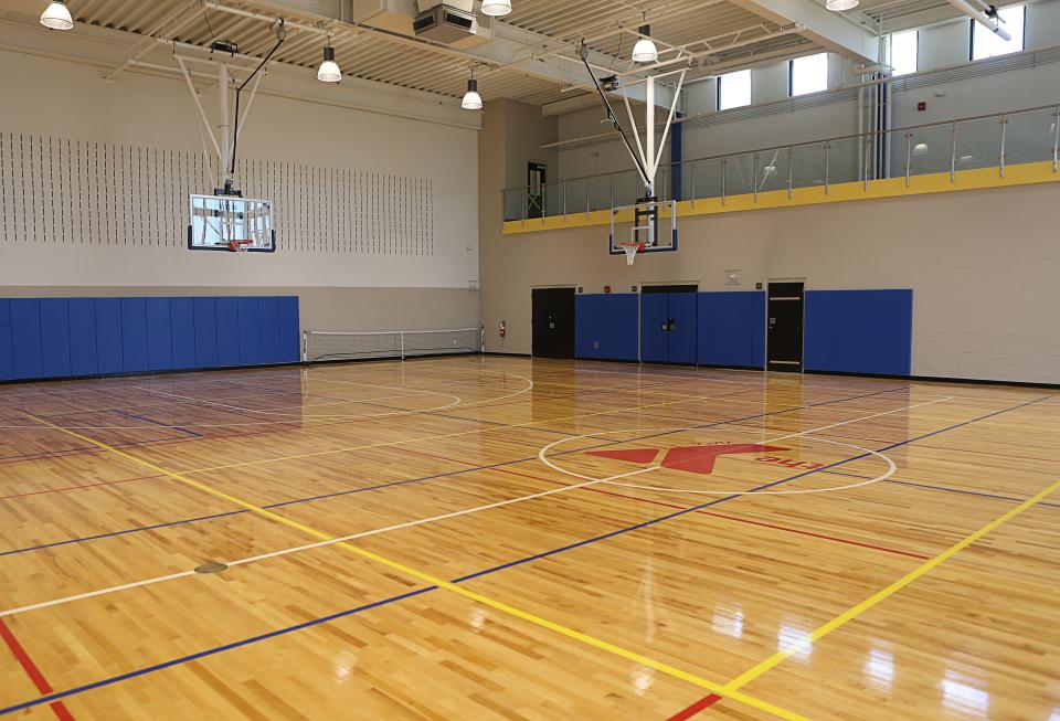 The basketball court at the new Middletown YMCA will also be used for volleyball and pickleball.