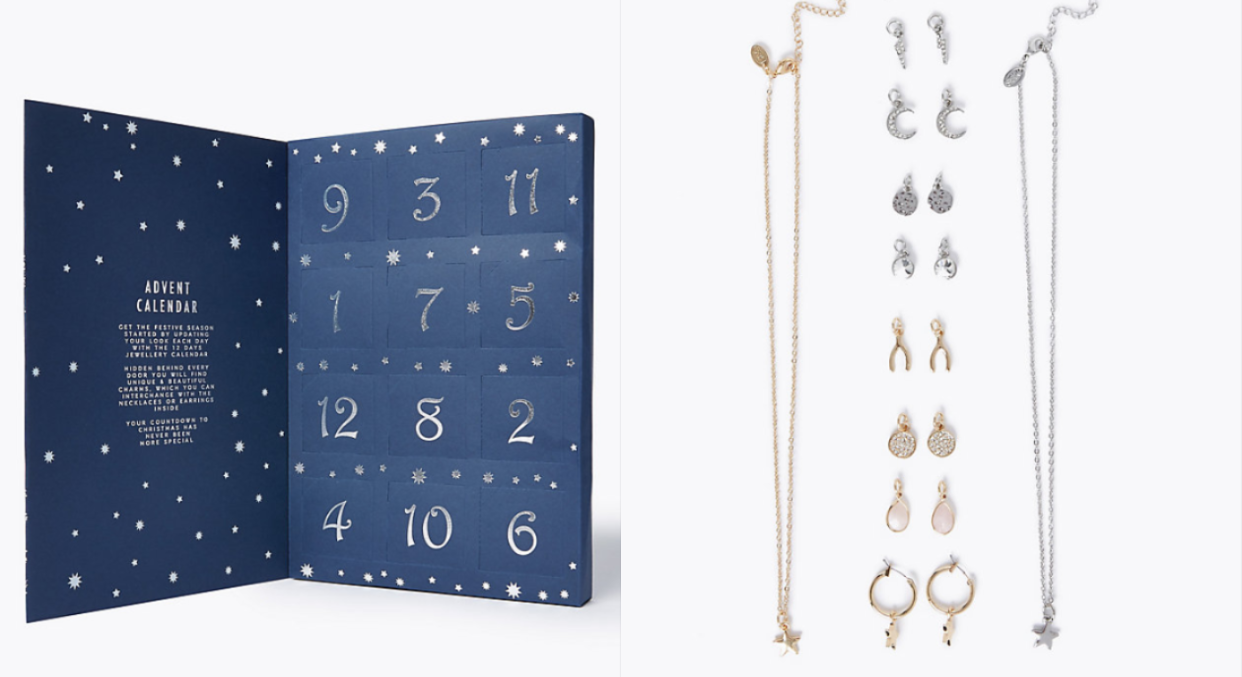 The £19.50 advent calendar features gifts for the 12 days of Christmas. [Photo: Marks & Spencer]