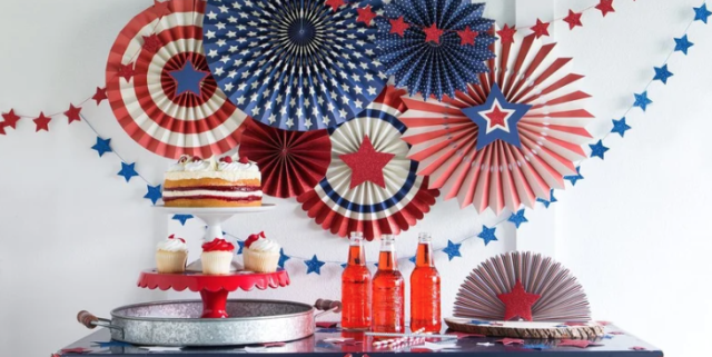 Memorial Day Party Decor, Red, White & Blue Party