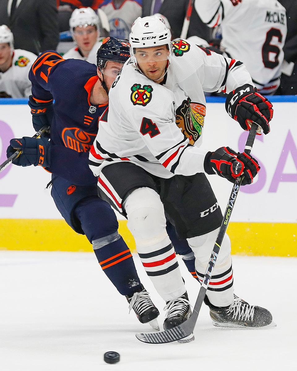 Defenseman Seth Jones has three goals, 22 assists and 25 points for the Blackhawks.