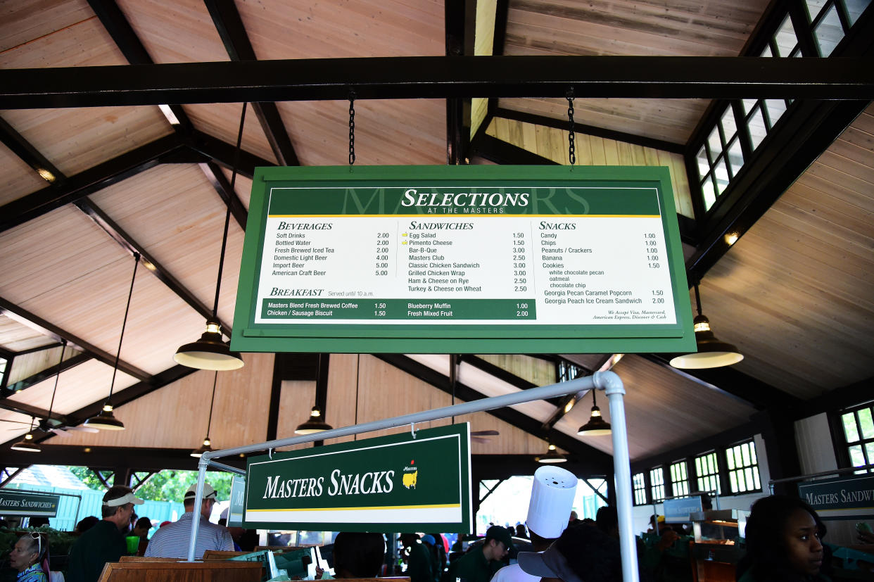 Welcome to the Masters. Let's eat.  (Photo by Harry How/Getty Images)