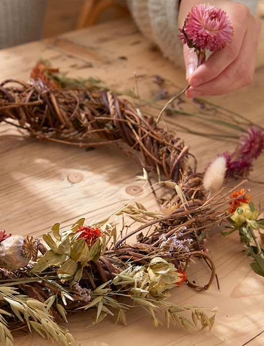 bloom and wild autumn wreath