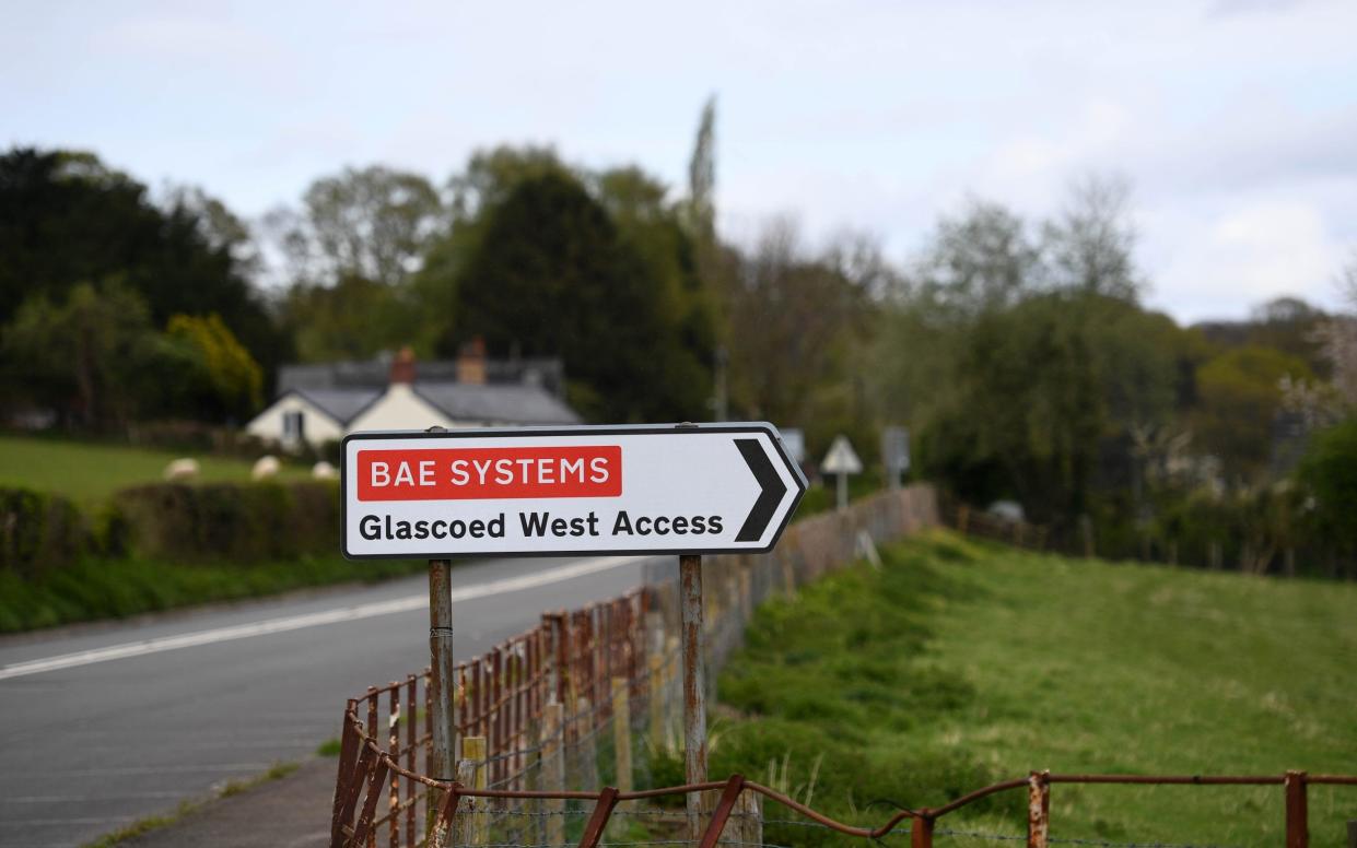 A signpost to BAE Systems Glascoed