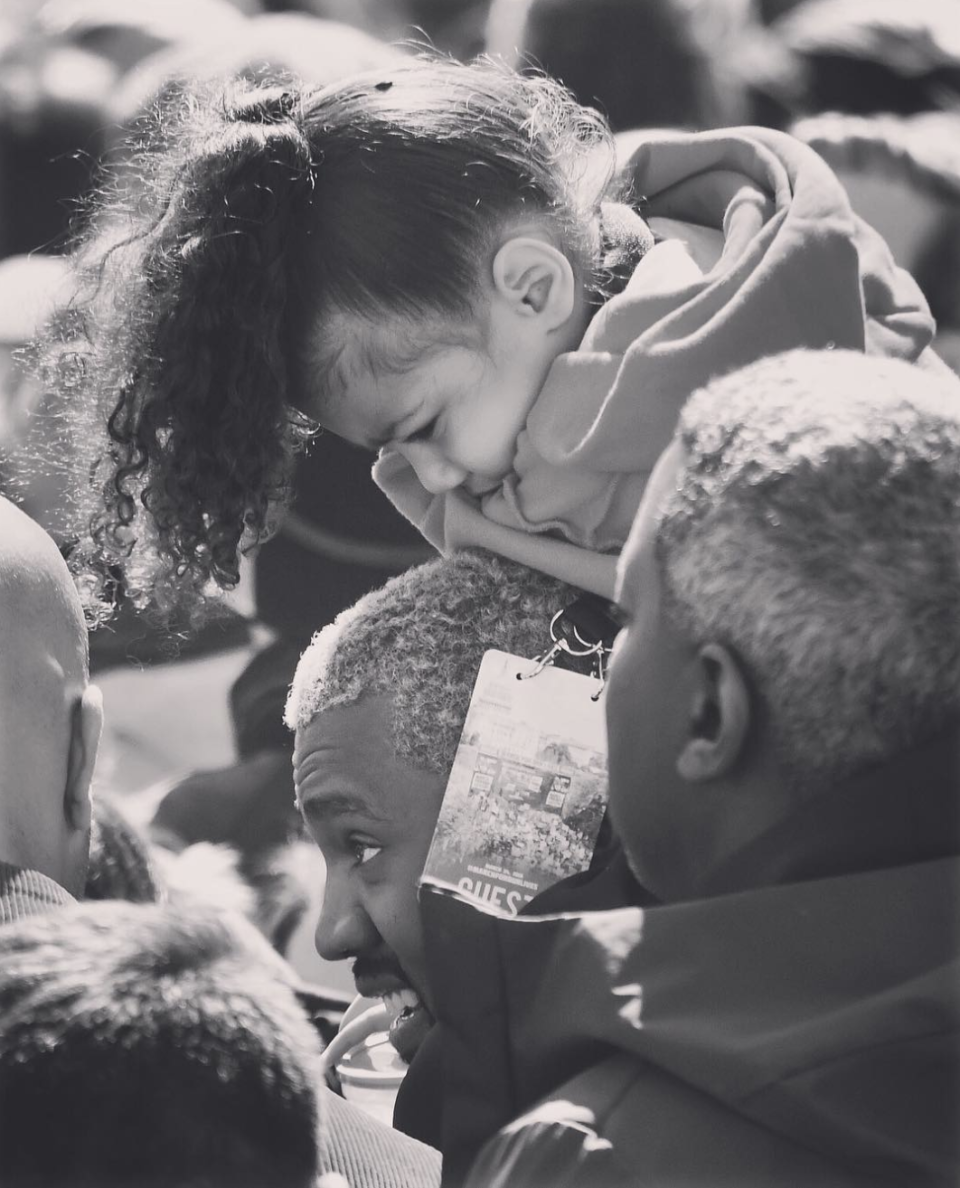 <p>“What an amazing day yesterday to take my daughter to Washington D.C. to see our future leaders speak,” the reality star captioned this shot of North West on the shoulders of her dad, Kanye West. “Having my daughter march along-side her grandfather and parents was a day I hope she remembers forever. I know that the younger generation will vote to change these gun laws that so desperately need to be changed. Hearing these stories yesterday and meeting so many families affected by gun violence was heart breaking and I hope when it comes time to vote we all step up and vote to protect our children.” (Photo: <a rel="nofollow noopener" href="https://www.instagram.com/p/BgwOJthl2hn/?taken-by=kimkardashian" target="_blank" data-ylk="slk:Kim Kardashian via Instagram;elm:context_link;itc:0;sec:content-canvas" class="link ">Kim Kardashian via Instagram</a>) </p>