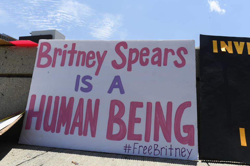 free britney spears protest sign