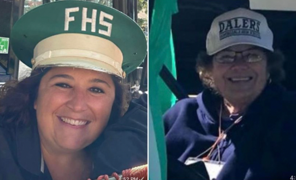 Gina Pellettiere, 43, (left) and 77-year-old  retired history teacher Beatrice Ferrari (77) were killed in a charter bus crash on Thursday (Facebook/Greg Warno)