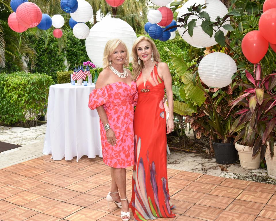 Museum of Democracy gala chairwomen Sharon Bush and Pamala Wright at the 2023 event. This year's event is set for 6 p.m. Sunday at the home of Amanda and Chuck Schumacher.