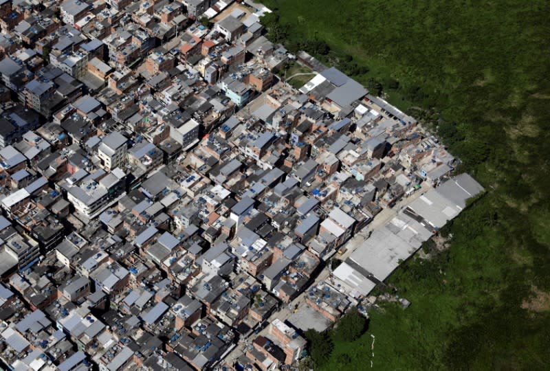 An aerial view of the Rio das Pedras slum during the coronavirus disease (COVID-19) outbreak