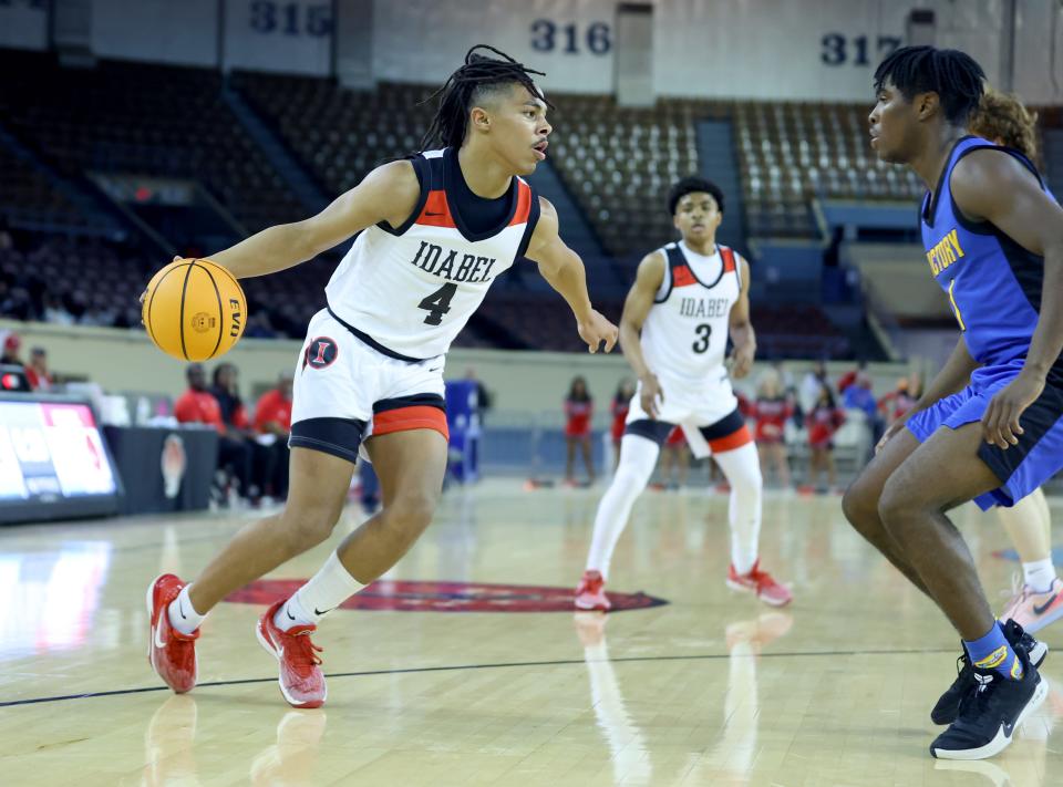 Idabel's Matrail Lopez is committed to the Cowboys as a receiver, but he's a three-sport star in high school. He plays shortstop for the baseball team and was the point guard for the basketball team that recently reached the Class 3A state tournament.