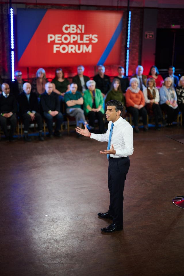 Rishi Sunak on GB News’ People’s Forum