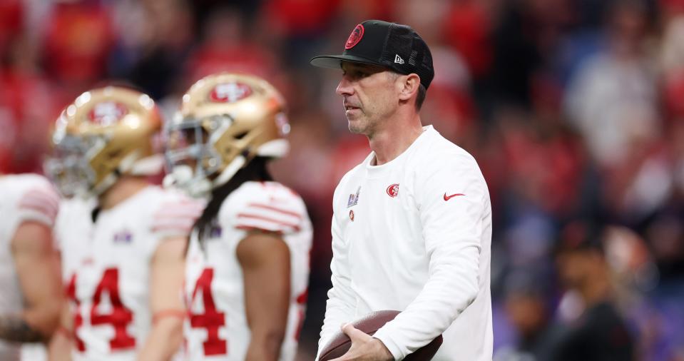 San Francisco 49ers coach Kyle Shanahan, a former Texas Longhorns receiver, has been part of three coaching staffs — two as a head coach — that have blown double-digit leads in Super Bowls.