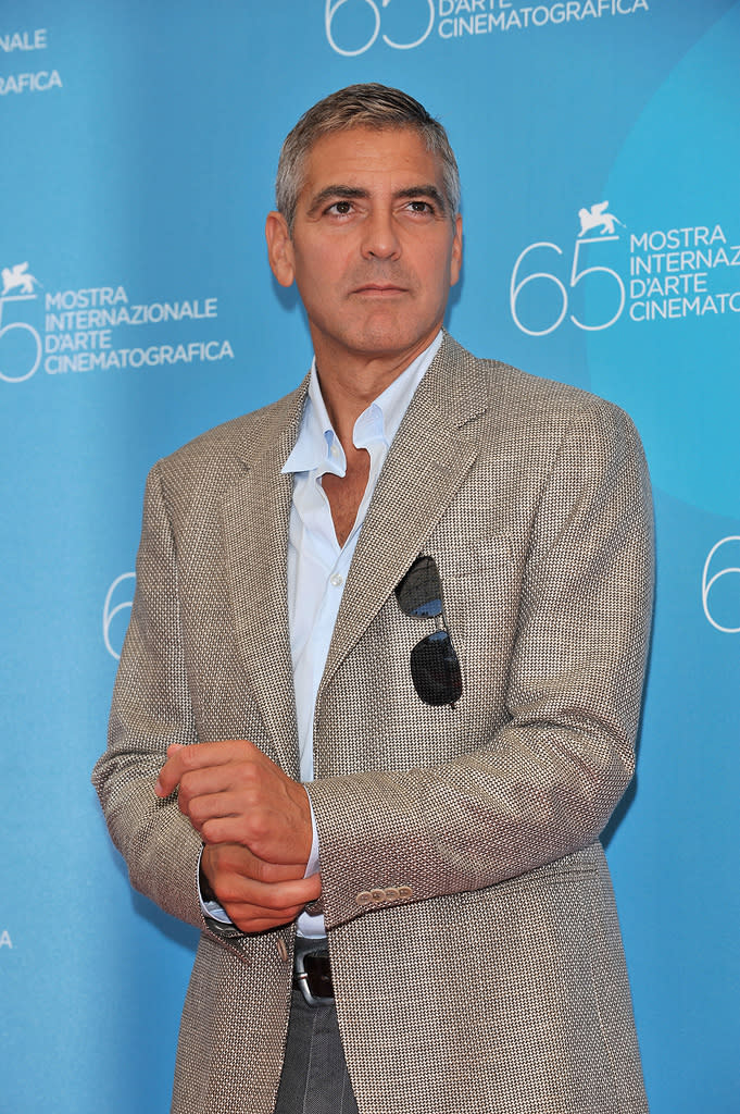Venice Film Festival Burn After Reading Photocall 2008 George Clooney