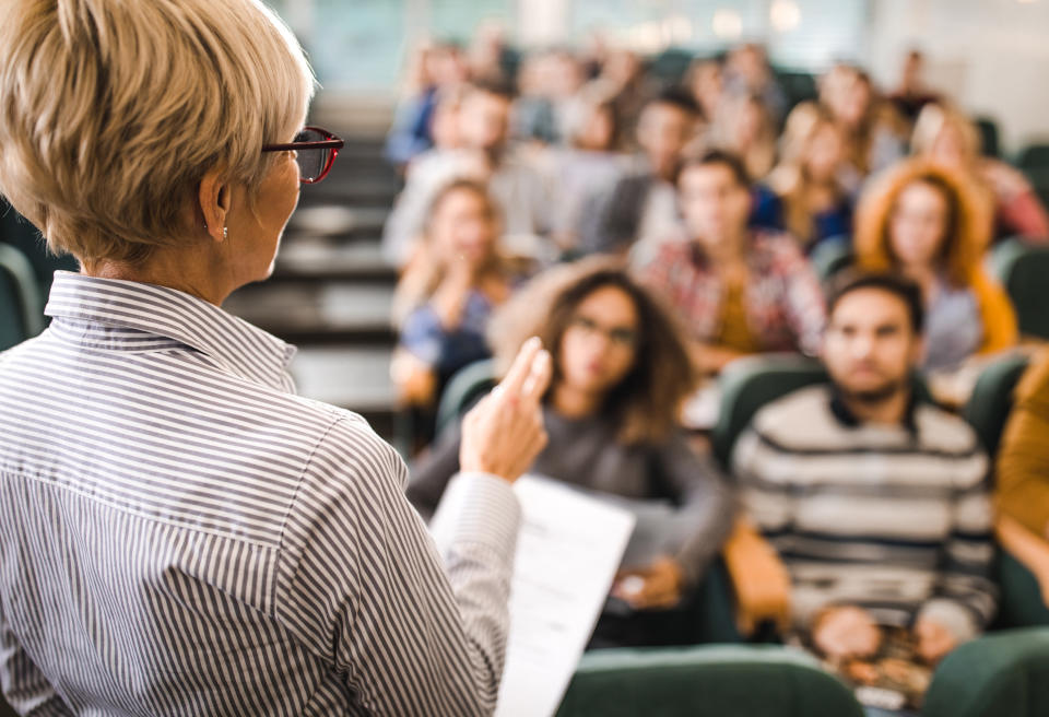 professor lecturing class