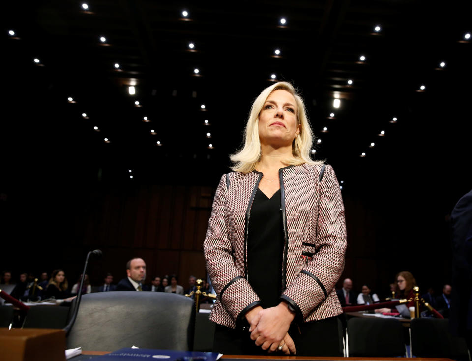 Homeland Security Secretary Kirstjen Nielsen testifies to the Senate Judiciary Committee on “Oversight of the U.S. Department of Homeland Security” on Capitol Hill on Jan. 16, 2018. (Photo: Joshua Roberts/Reuters)