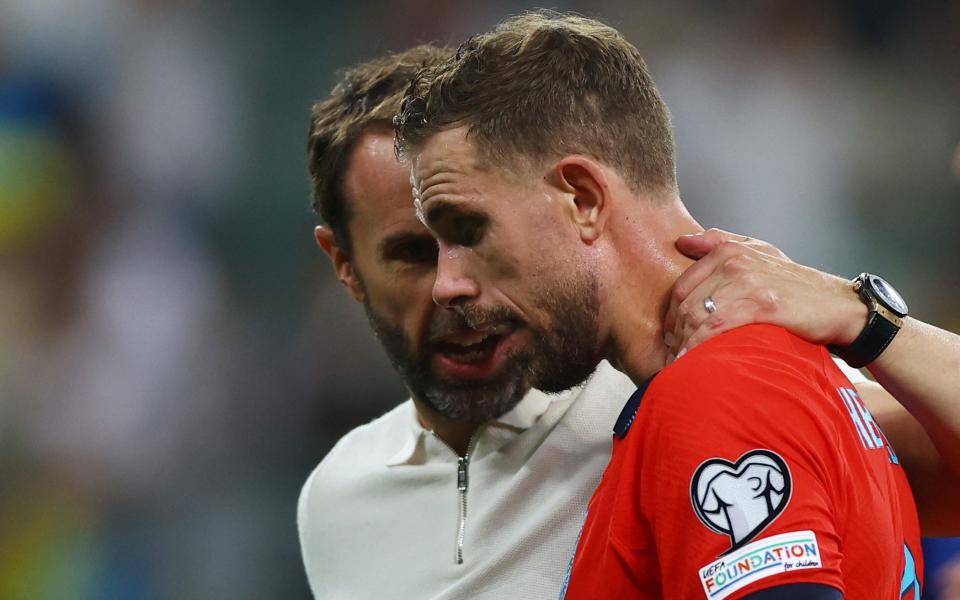 England manager Gareth Southgate and Jordan Henderson