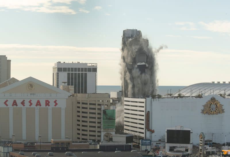 Demolition of Trump Plaza Casino in Atlantic City