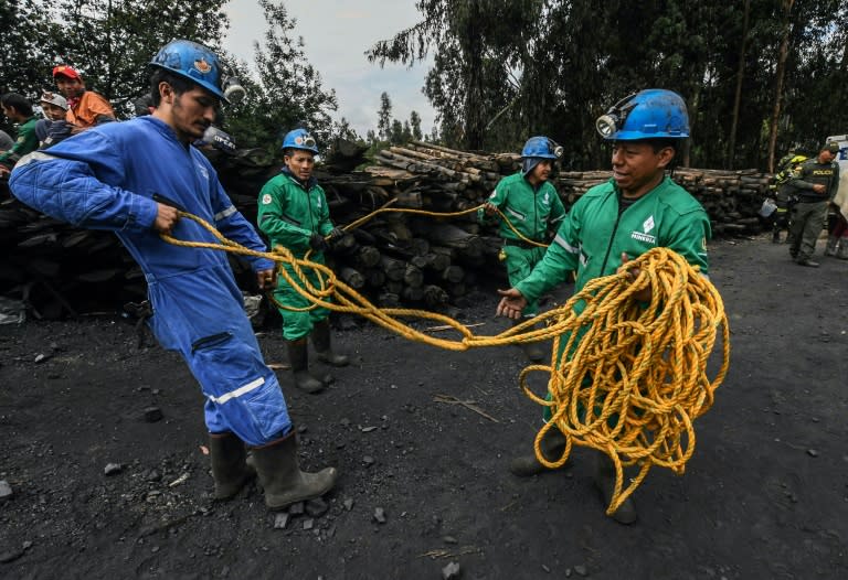 Rescuers are still searching for at least five people still missing a day after an explosion at the El Cerezo illegal coal mine in the area of Cucunuba in central Colombia