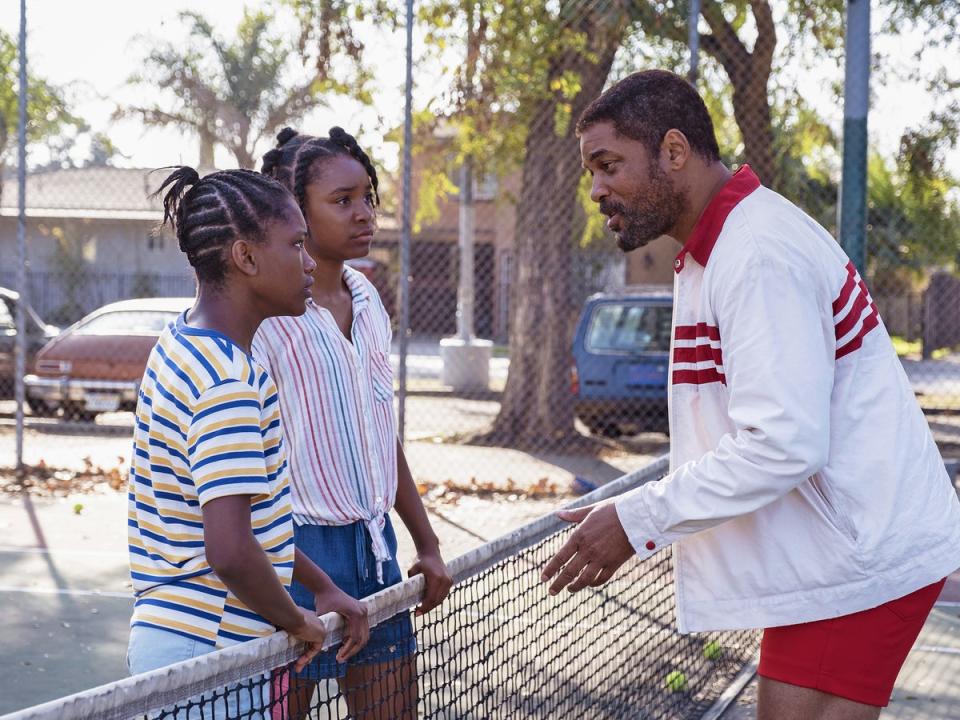 Demi Singleton, Saniyya Sidney and Will Smith in ‘King Richard' (Warner Bros)