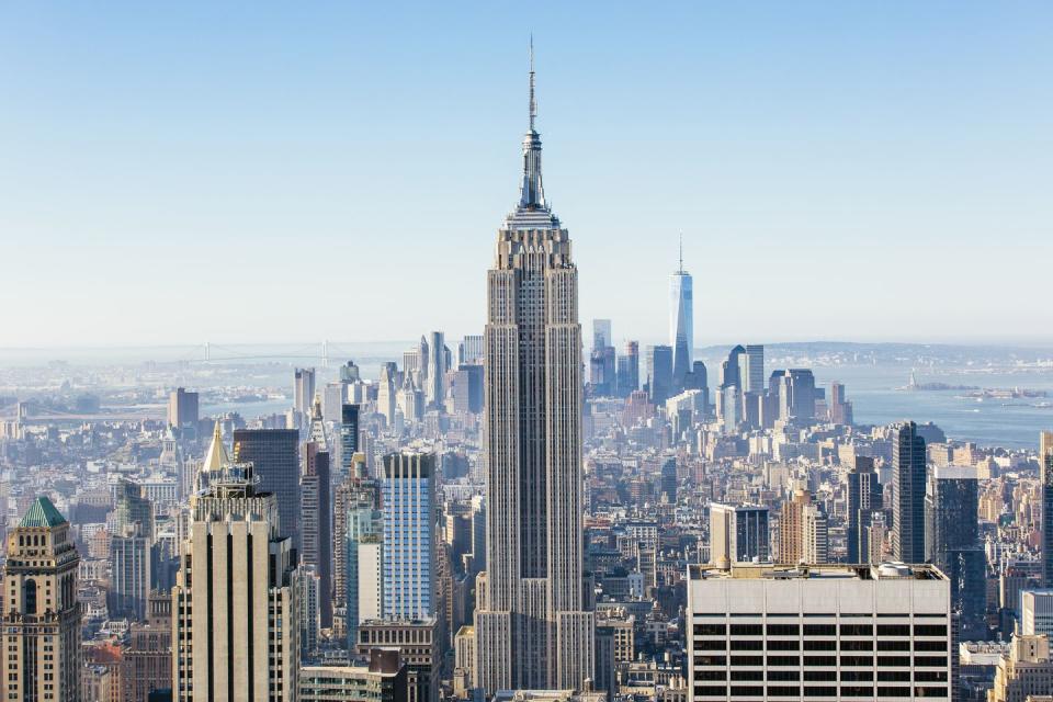 Take in the view from the top of the Empire State building.