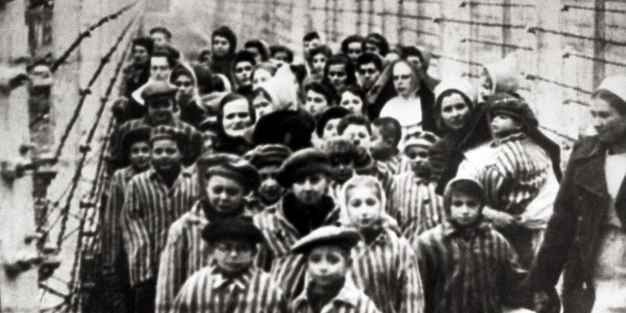 Jewish children at Auschwitz