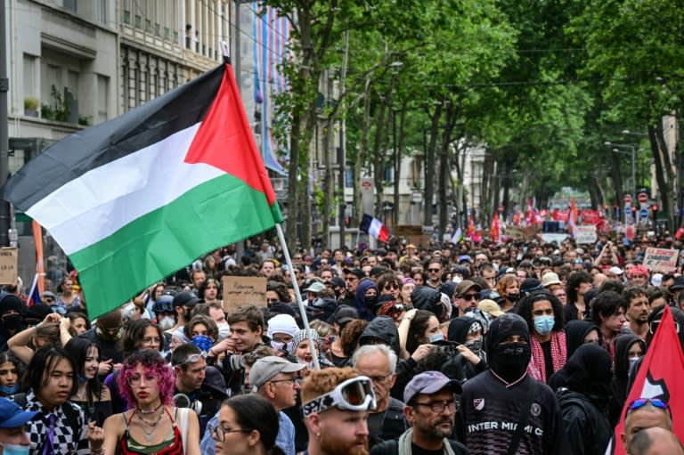 Manifestation contre l'extrême droite à Lyon, le 16 juin 2024 dans le Rhône (OLIVIER CHASSIGNOLE)