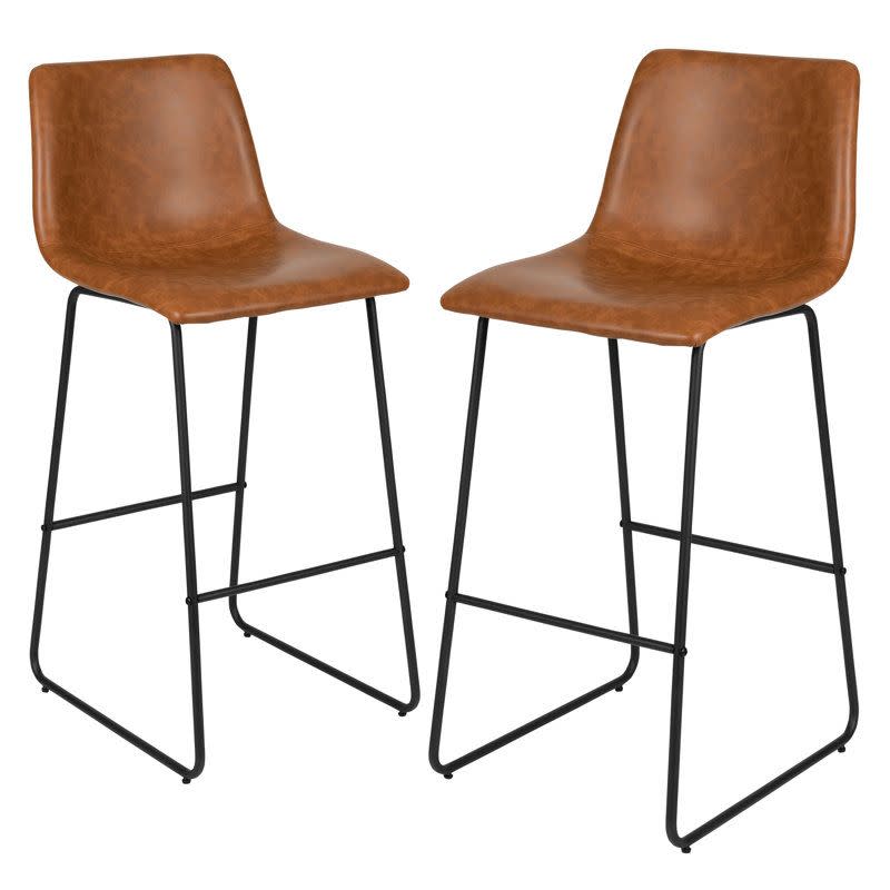 3) Luca LeatherSoft Dining Stools (Set of 2)