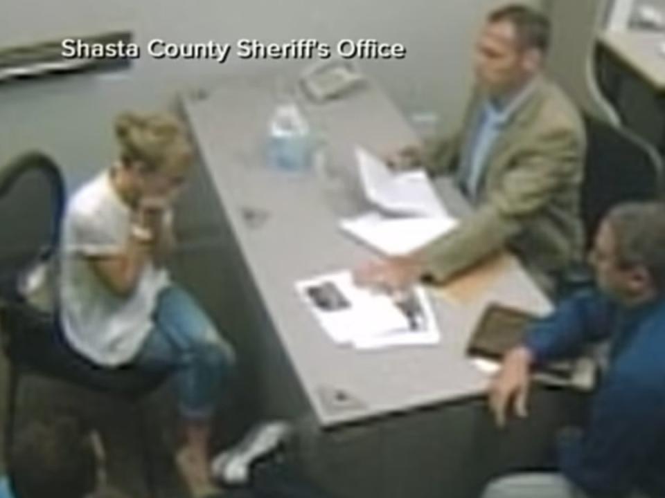 The moment Sherri Papini was told by detectives that they’d figured out she faked her own kidnapping (Shasta County Sheriff’s Office)