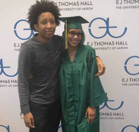 Zion Neal and his sister Oahnesty Palmer, at her high school graduation.