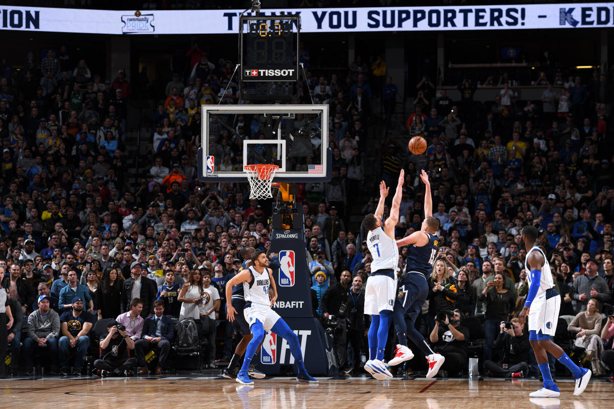 Photos: Thrown it down! Luka Doncic throws down a pregame dunk