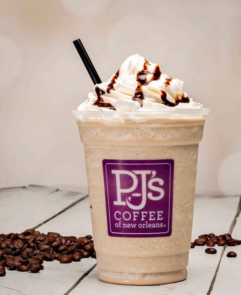 PJ's granita is a frozen coffee drink with cold brew, espresso, milk and sugar dressed up however you like.