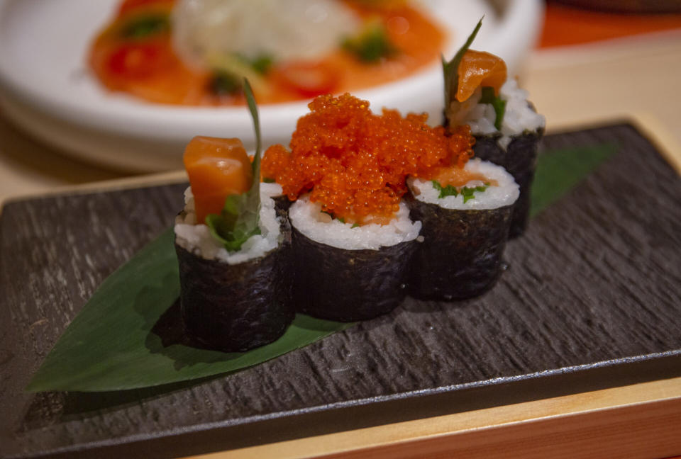 Ichiban Boshi Salmon feast - Tobidashi Salmon Maki