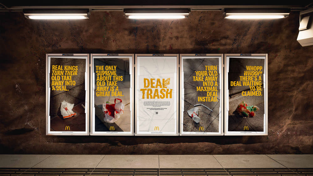  McDonald's deal with the trash billboards. 