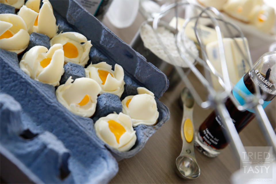 <p>Tried and Tasty.</p><p>These broken eggs aren't a disaster, they're dessert.</p><p><strong>Get the recipe: <a href="http://triedandtasty.com/cracked-egg-april-fools-cupcakes/" rel="nofollow noopener" target="_blank" data-ylk="slk:Cracked Egg Cupcake;elm:context_link;itc:0;sec:content-canvas" class="link ">Cracked Egg Cupcake</a></strong></p>