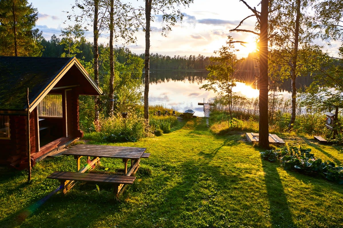 A cabin in pine-trimmed Finnish Lakeland (Getty Images/iStockphoto)
