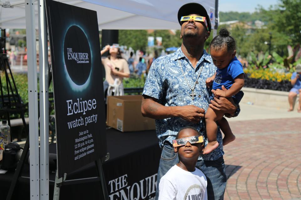 A total solar eclipse watch party sponsored by The Enquirer in 2017 at Washington Park.